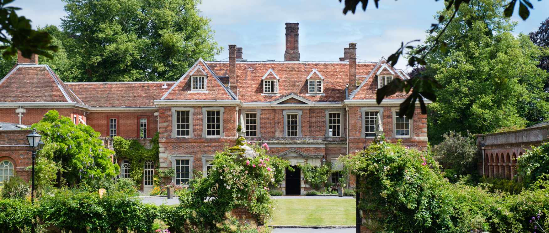 The exterior of Lainston House Hotel